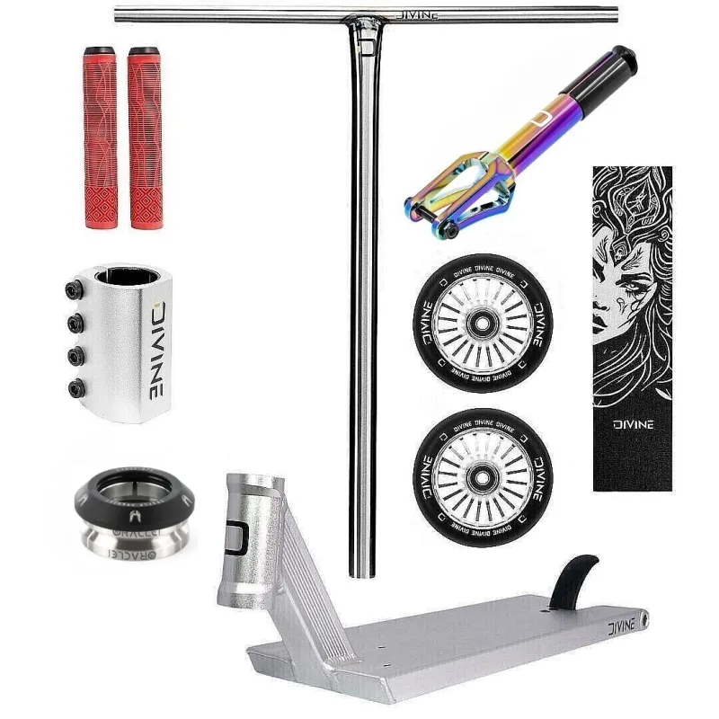 Freestyle kolobežka Custom Divine Street 6,5" Strieborná
