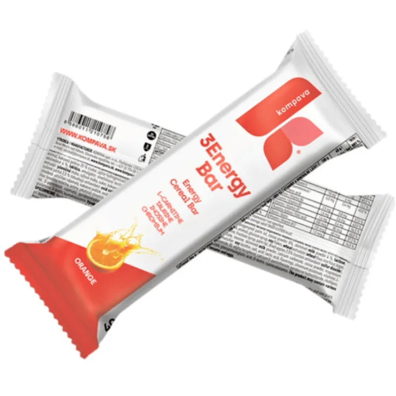 Kompava 3Energy Bar tyčinka, pomeranč 32x40g, karton