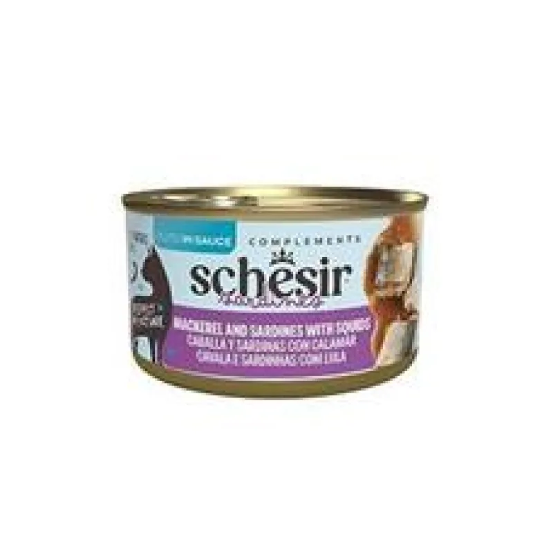 Schesir Cat konz. Makrela,sardinky,kalamáry v omáč. 70gf