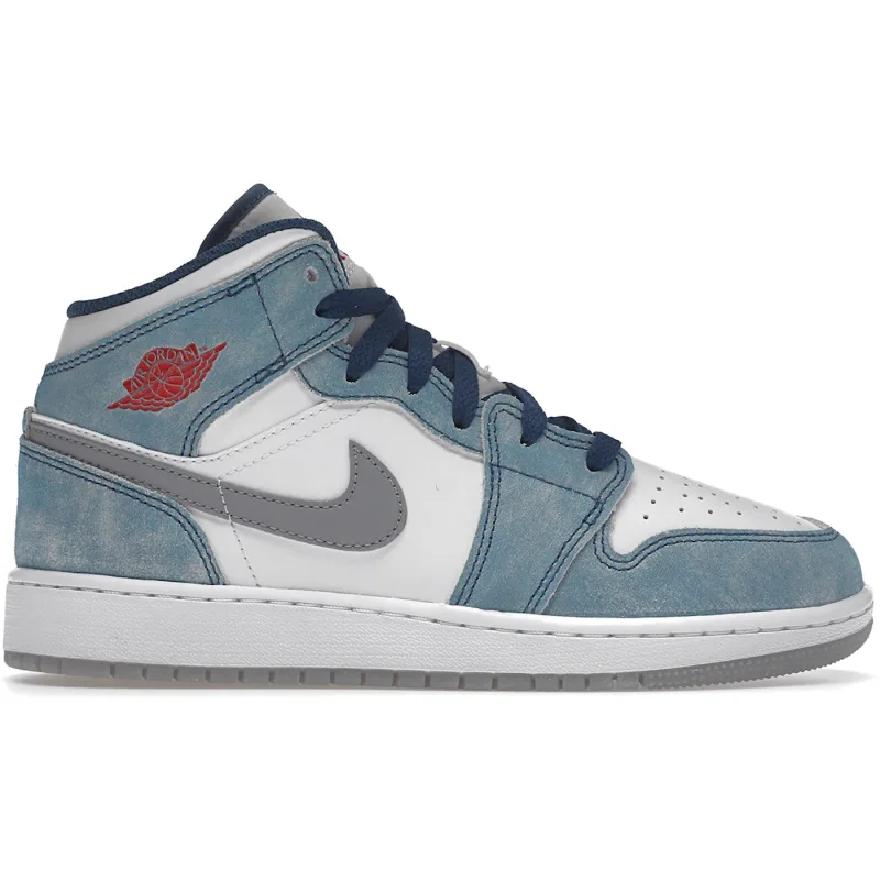 Air Jordan 1 Mid SE French Blue Light Steel (GS) - 39