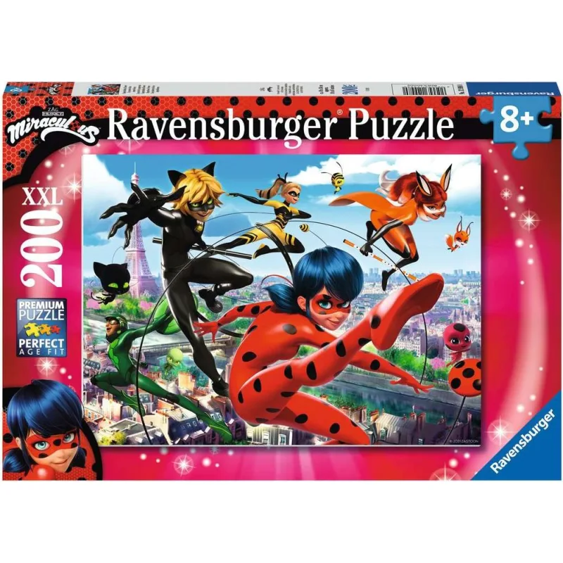 Ravensburger Puzzle Kúzelná Beruška a Čierny Kocúr XXL 200 dielikov