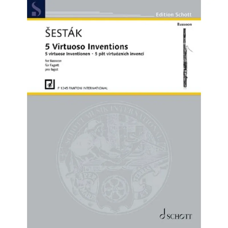 Schott Music Panton Pět virtuosních invencí pro fagot