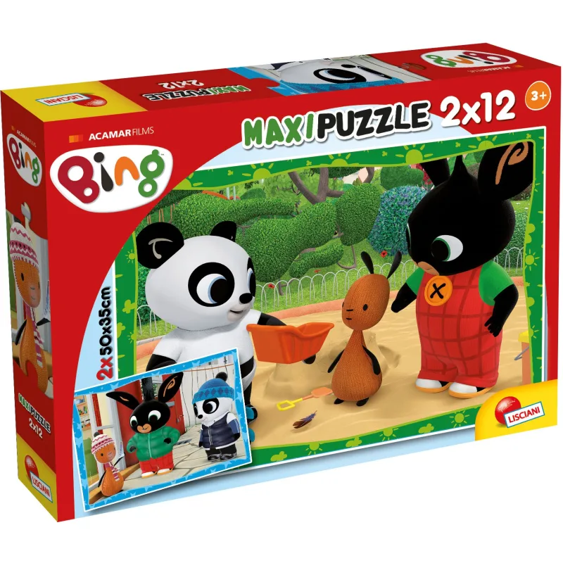 Puzzle pre deti Lisciani MAXI 2x12 dielikov Bing a kamaráti