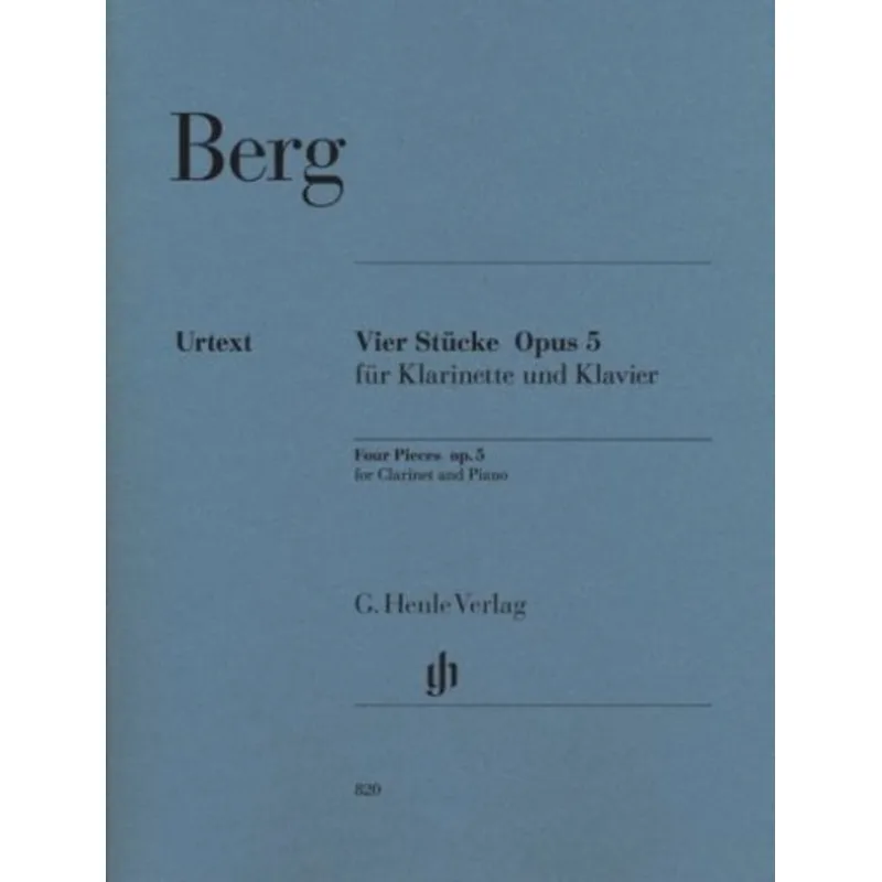 G. Henle Verlag Four Pieces op. 5 for Clarinet and Piano