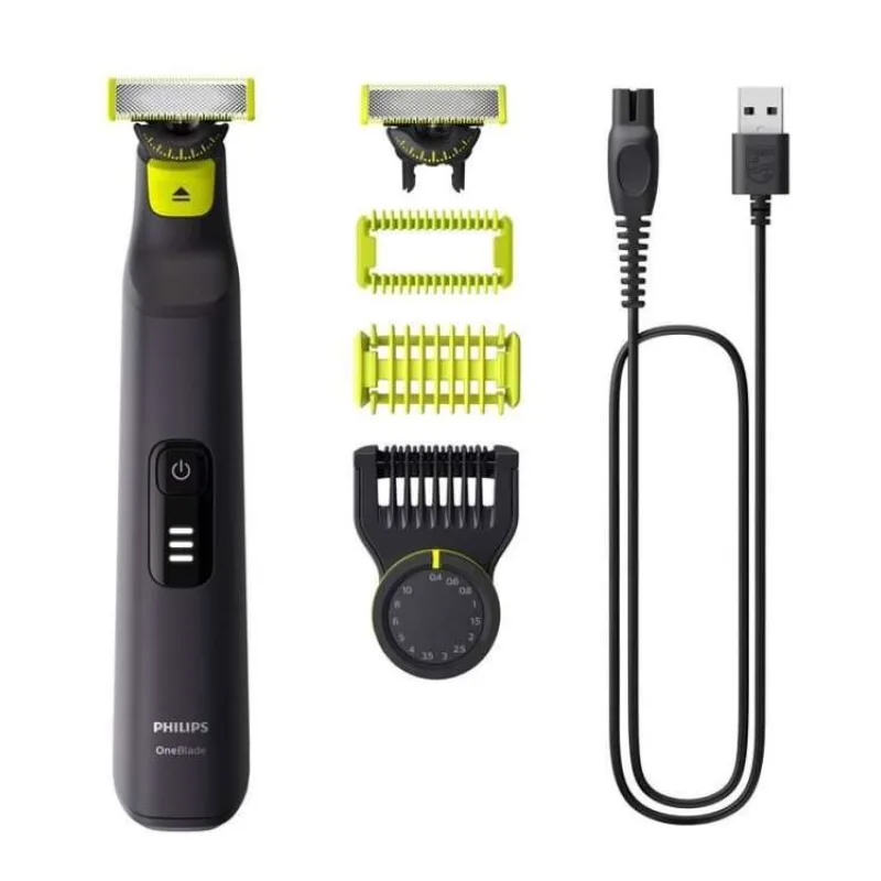 Philips OneBlade Pro 360 QP6542/15 zastřihovač, voděodolný, 3 nástavce, akumulátorový provoz (QP6542/15)