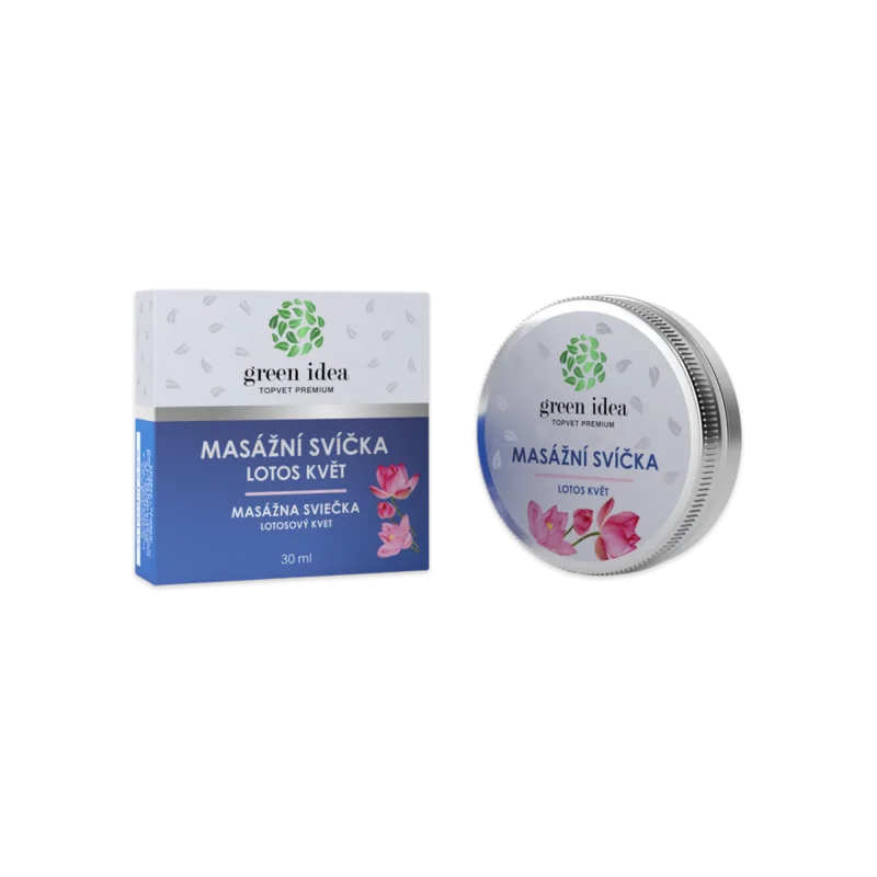 Green idea Masážna sviečka – lotosový kvet 30 ml –