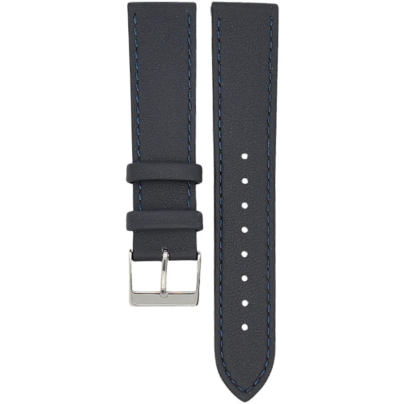 Kožený remienok na hodinky 20 mm modrý 124R05W20