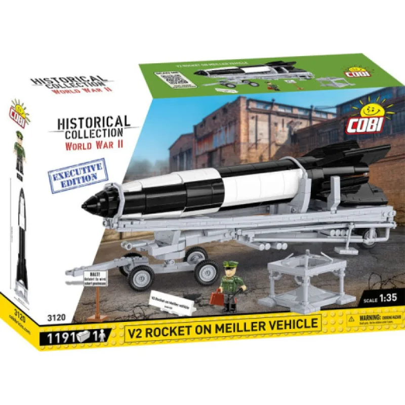 COBI 3120 II WW Raketa V2 na podvozku Meiller, 1:35, 1191 kostek