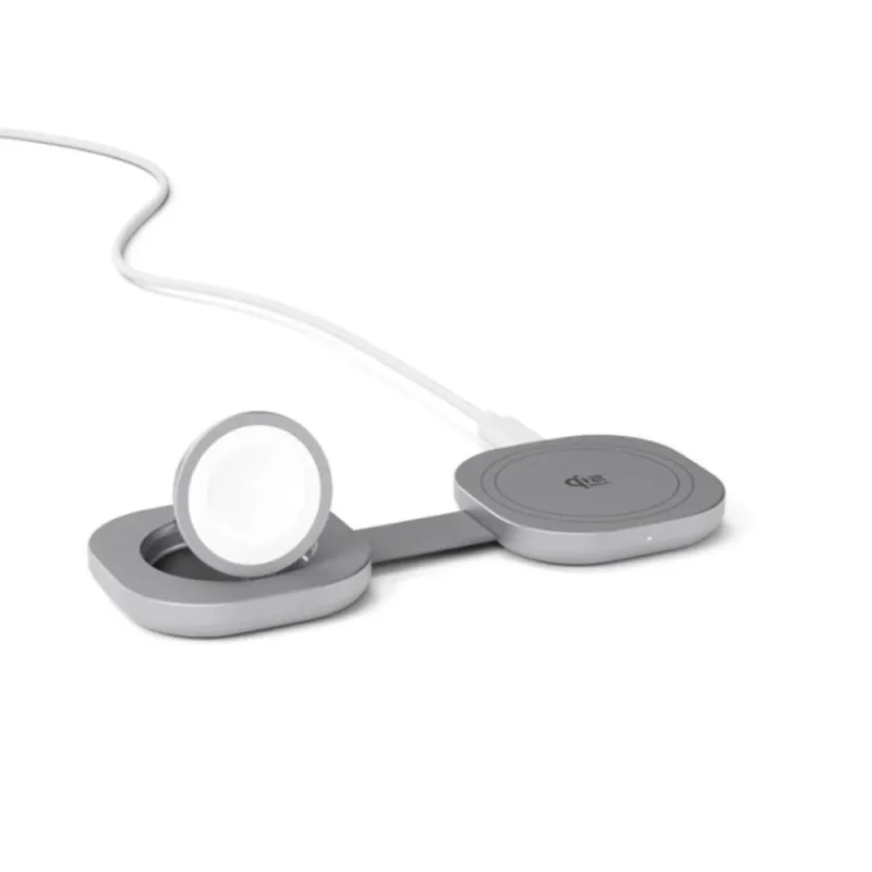 Epico UltraBase Qi2 25W 2in1 Fold Metal Mag+ Wireless Charger EF35 - silver