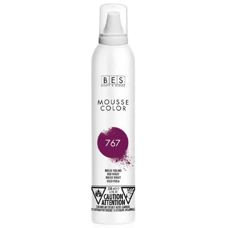 BES Mousse Color Farebné penové tužidlo 767 červeno fialové 200ml