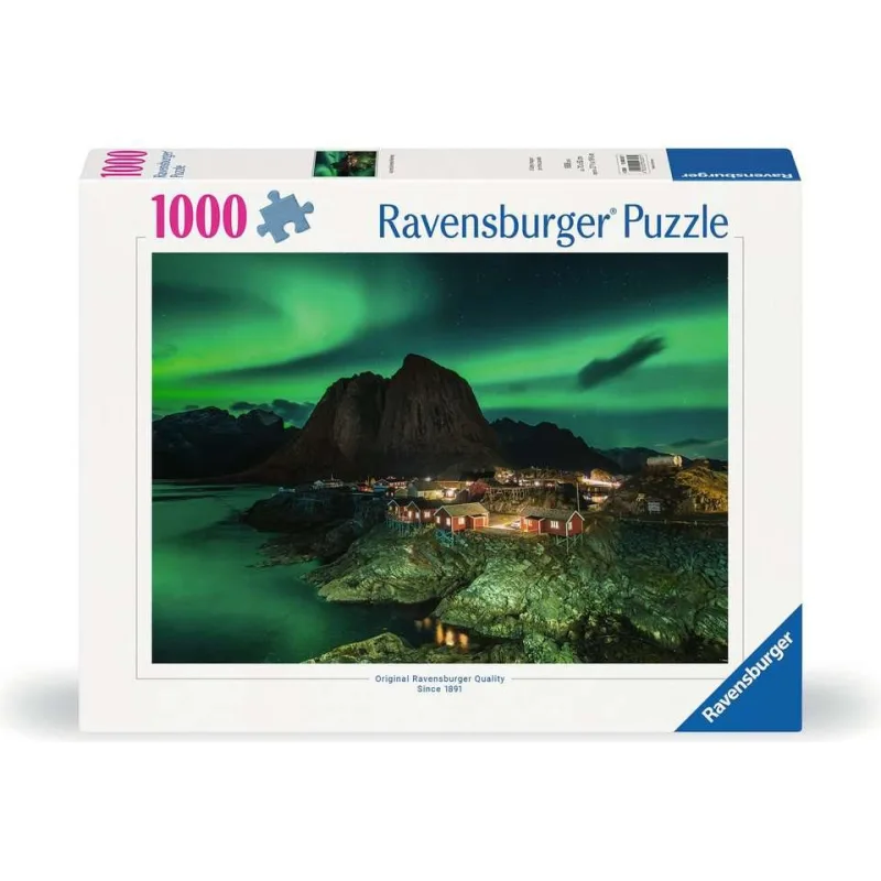 Puzzle Ravensburger 1000 dielikov Polárna žiara nad Hamnøy, Nórsko