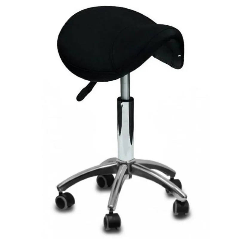 SALON Komplet Kadeřnický taburet AM-302 Sedlo - ergonomický tvar - cierny