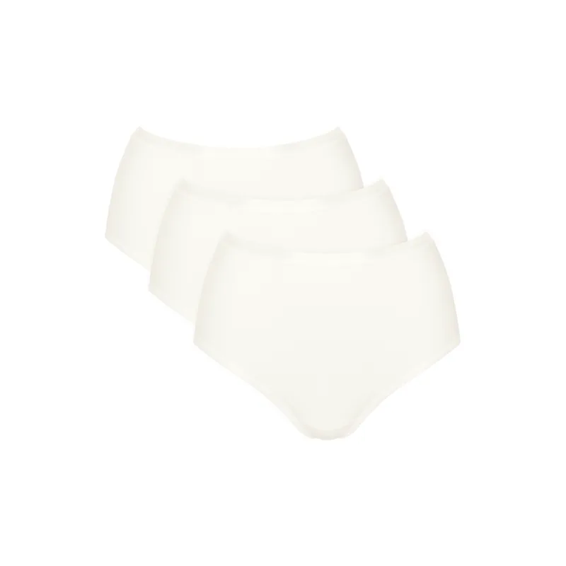 3pack SLOGGI GO Daily Cotton Highwaist nohavičky krémové M