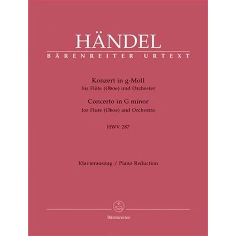 Bärenreiter Koncert pro flétnu a orchestr g moll HWV 287