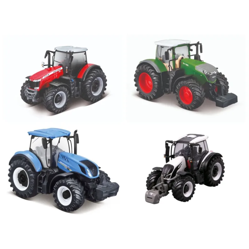 Bburago Poľnohospodársky traktor Bburago na zotrvačník 10 cm ASST