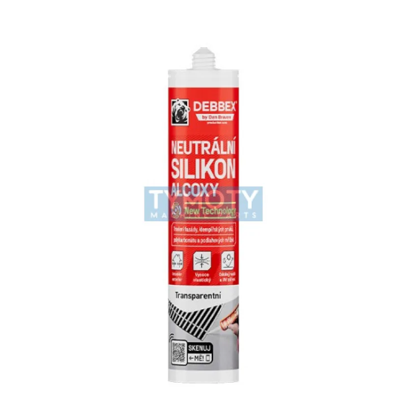 Debbex Neutrálny silikón ALCOXY - 280 ml transparentný, kartuša