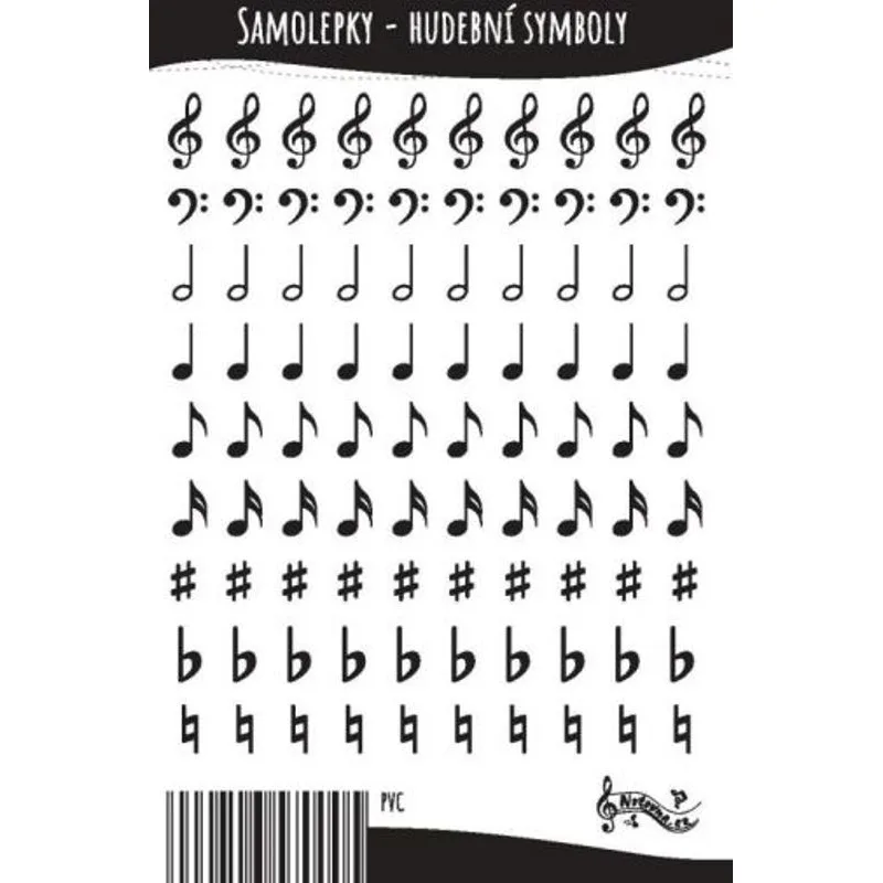 Notovna.cz Samolepky - Hudební symboly (A5 PVC)