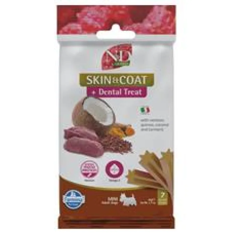 N&D QUINOA Dog Dental Snack Skin & Coat Venison Mini 60g