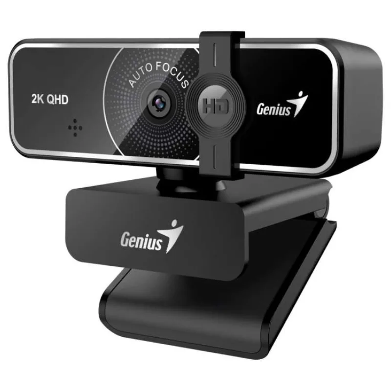 Genius FaceCam 3000AF,Webkamera, 4Mpx, 2560×1440, 60fps, autofocus, mikrofon, krytka soukromí, stojan, USB, USB-C, černá (32200012400)