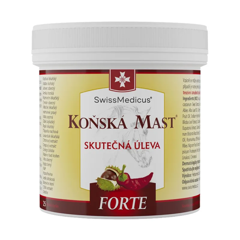 SwissMedicus Konská masť FORTE hrejivá - 500 ml -