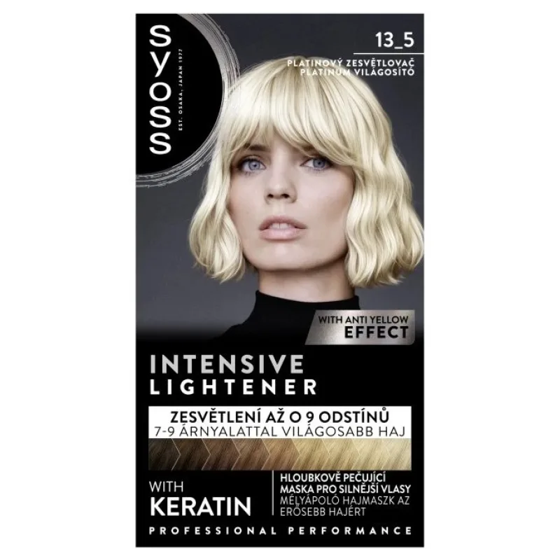 SYOSS Professional Platinový zosvetľovač Platinum Lightener 13-5 - zosvetlí vlasy až o 9 odtieňov