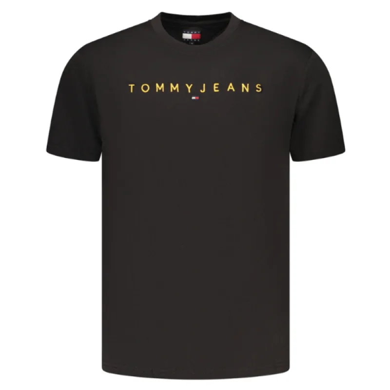 Pánske Tričko s krátkym rukávom TOMMY HILFIGER Bavlna mini Logo Slim Fit - čierna M