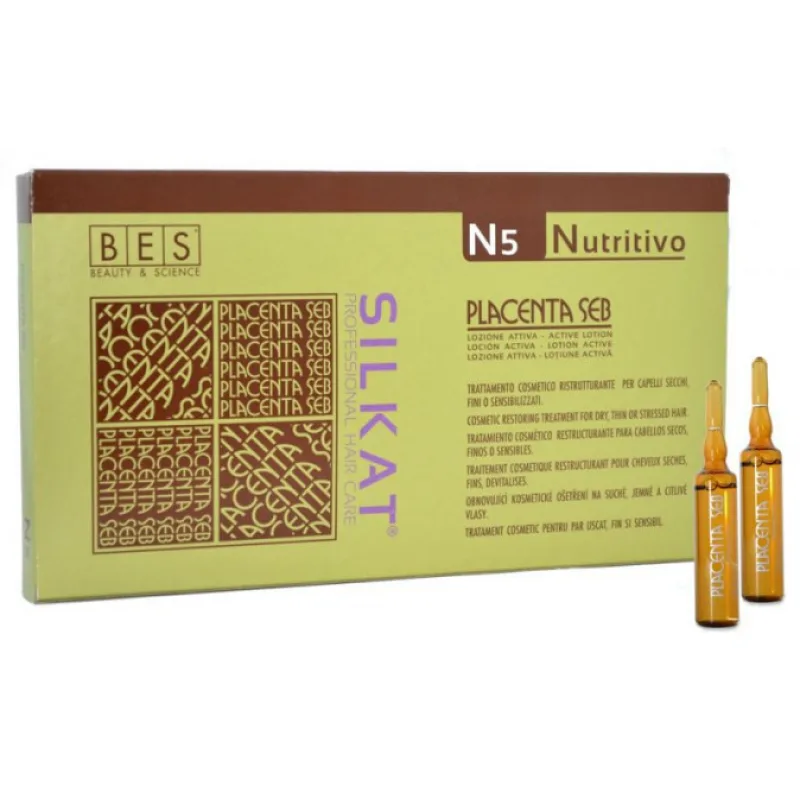 BES Silkat Nutritivo N5 Placenta Seb 12x10ml - regeneračné obnovujúce sérum