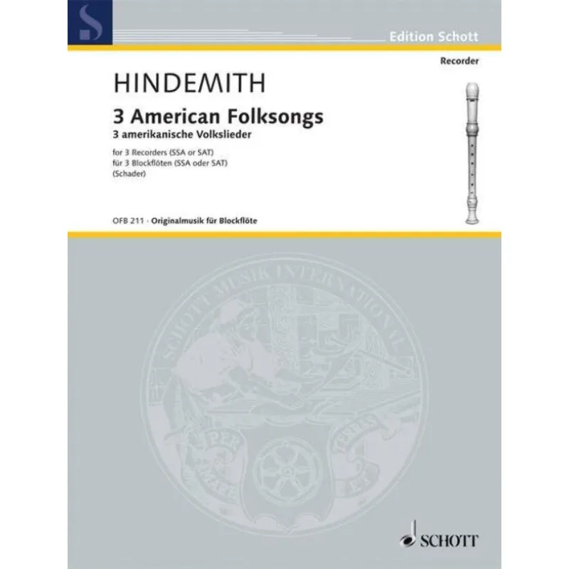 Schott Music 3 American Folksongs