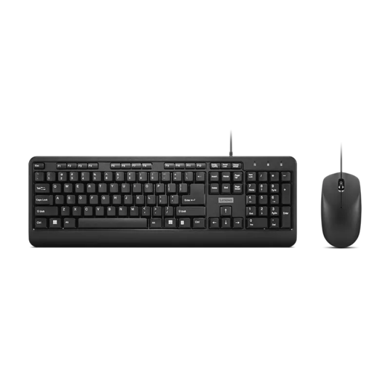 Lenovo 160 Wired Combo Keyboard & Mouse (Black) GX31L52655