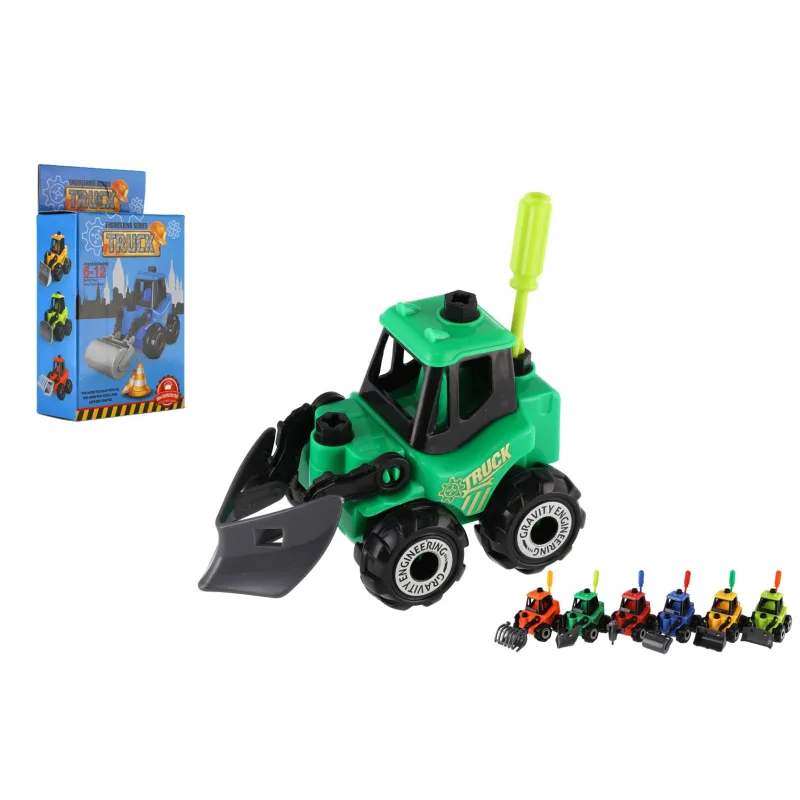 Teddies Auto stavebné skrutkovacie mini plast so skrutkovačom 6 druhov