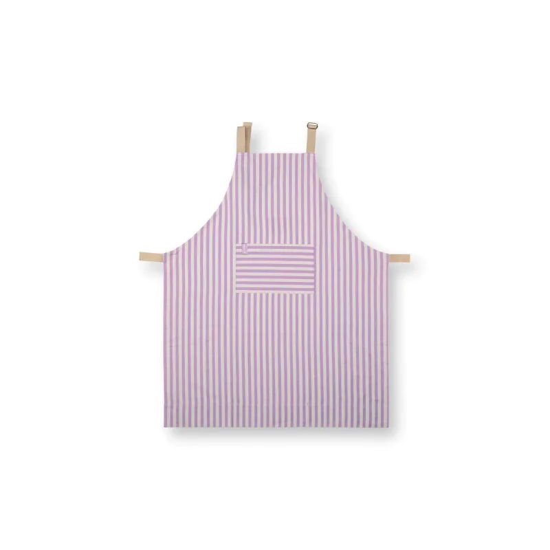 Pip Studio Apron Stripes kuchyňská zástěra - lila