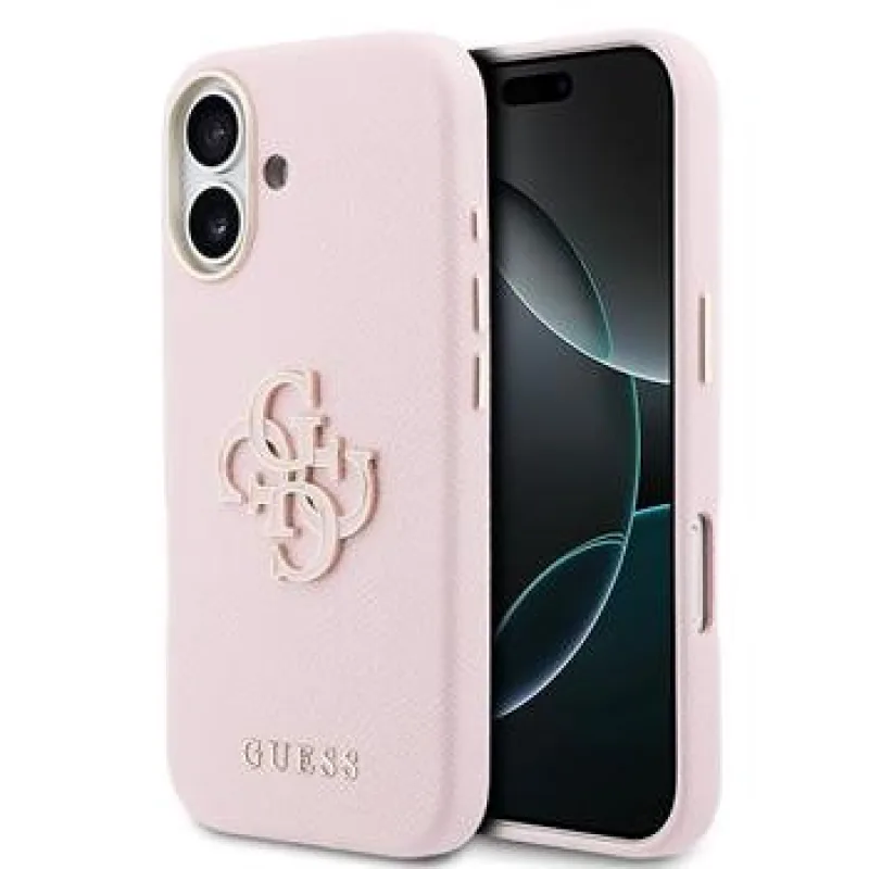Guess PU Resin Logo kryt iPhone 17 ružový 57983128948
