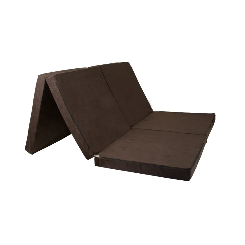 FIMEX Praktická rozkládací matrace pro hosty TWIN 120x195x7cm Vzor: hnědá