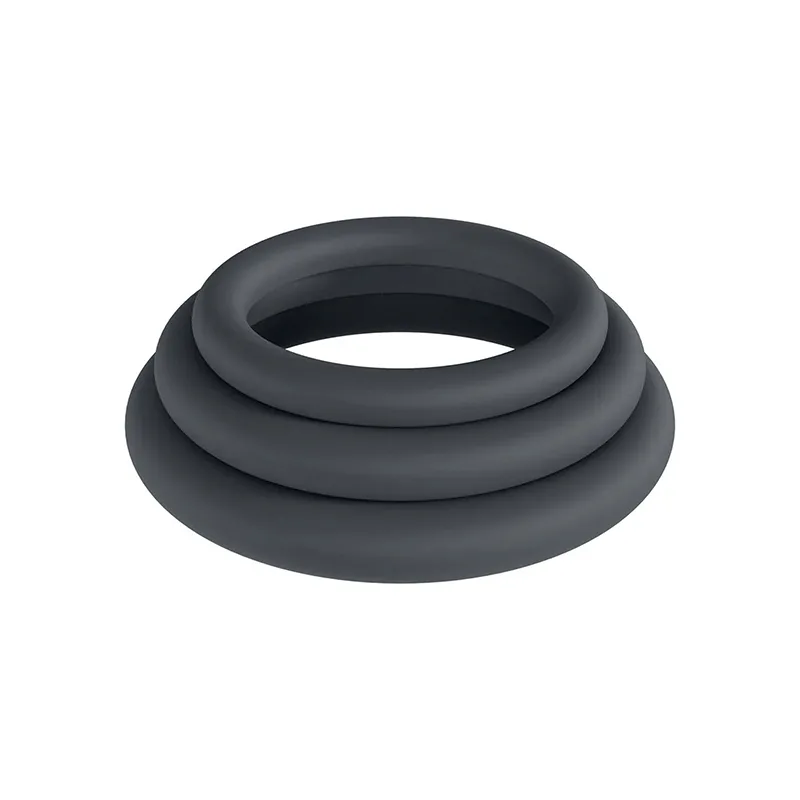 Shots Classic Silicone Cockring Set XS,S,M (3ks)