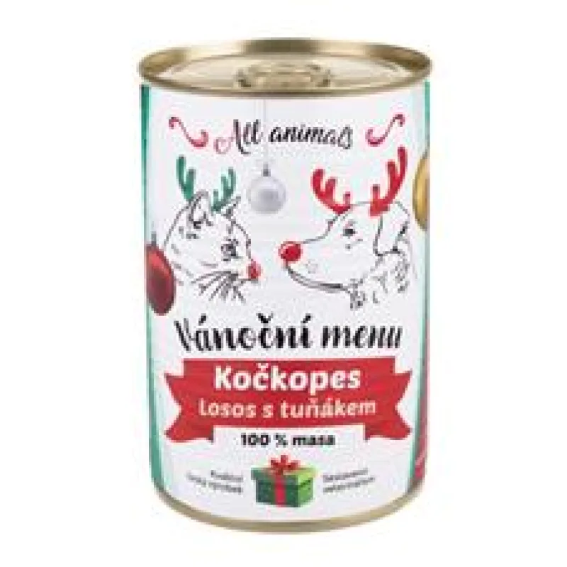 All Animals kočkopes Vánoční menu losos s tuňákem 400 g