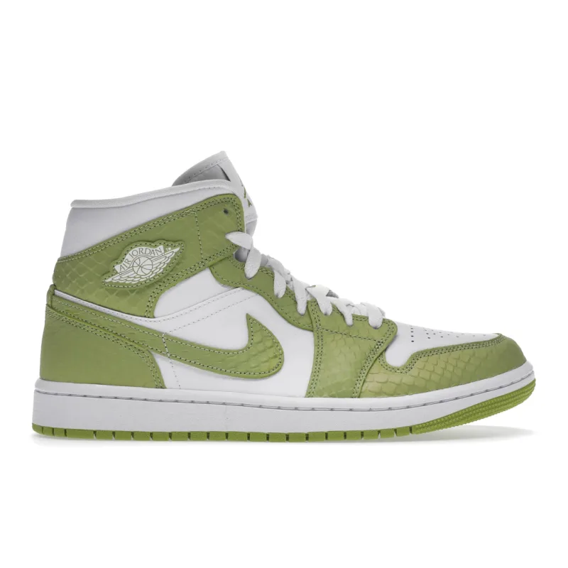 Jordan 1 Mid Green Python (Women's) - 38.5