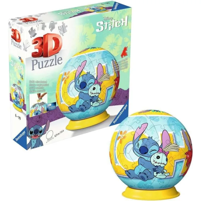 3D puzzle Ravensburger Puzzleball Stitch 73 dielikov