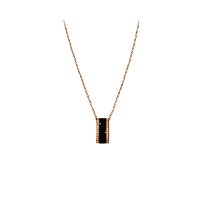 Rosegold náhrdelník z chirurgickej ocele s keramikou MEUCCI DN069