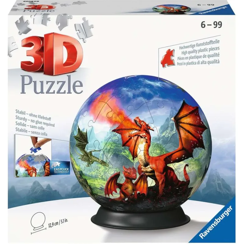 Ravensburger 3D Puzzleball Mystický drak 73 dielikov