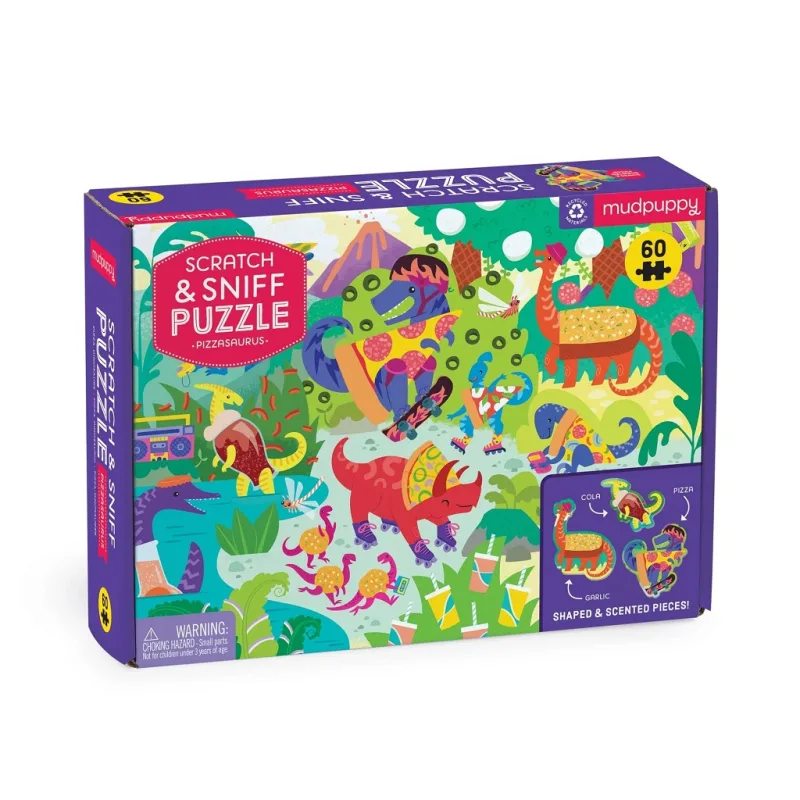 Mudpuppy Mudpuppy Mudpuppy Puzzle Pizzasaurus 60dielne s vôňou