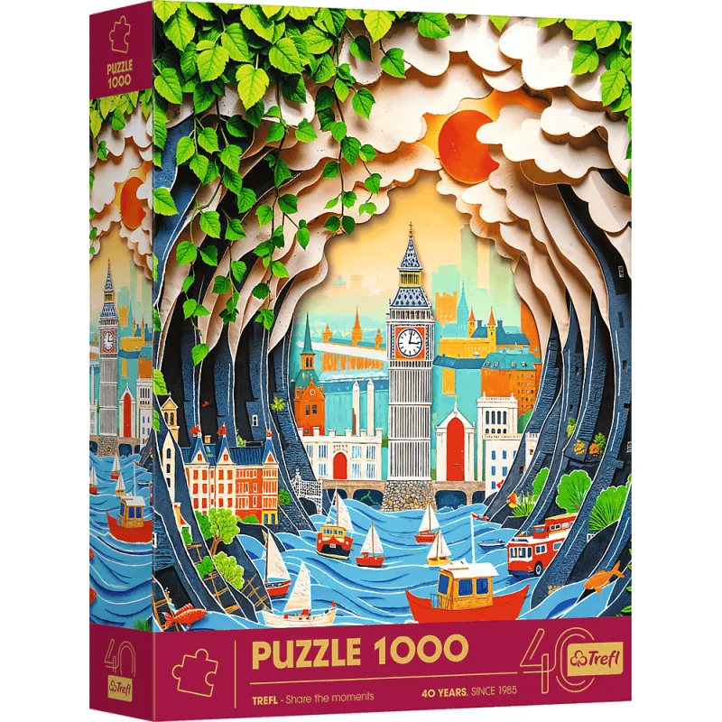 Puzzle Trefl 1000 dielikov Paper Art: Londýn (40. výročie Trefl)