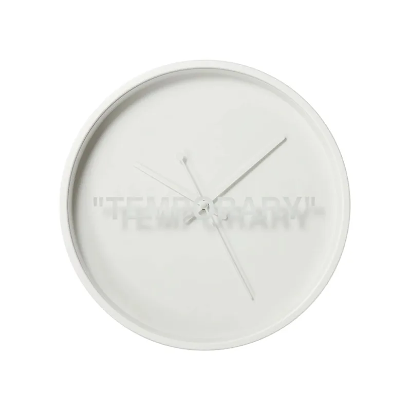 Virgil Abloh IKEA MARKERAD "TEMPORARY" Wall Clock White - OS