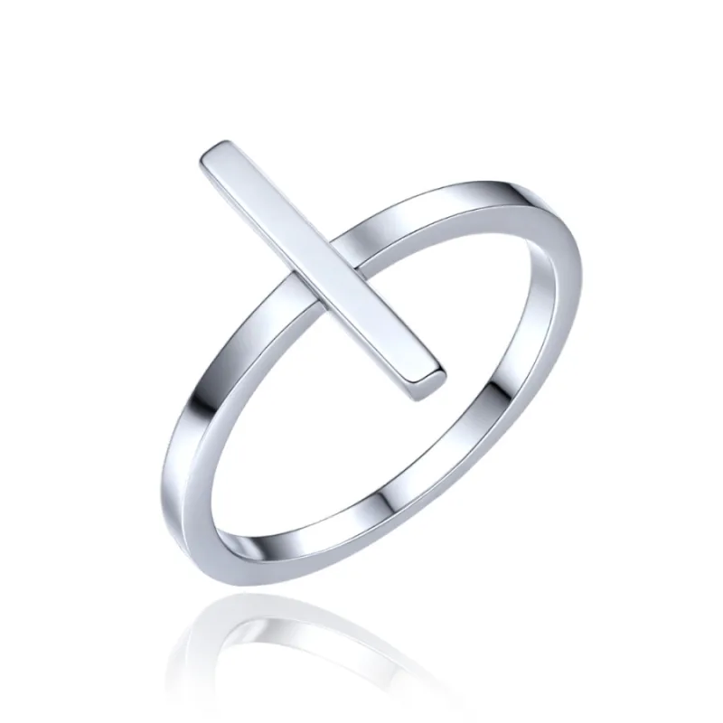 Elegantný strieborný prsteň s tyčou MINET JMAS0312SR, 57, 2.05 g