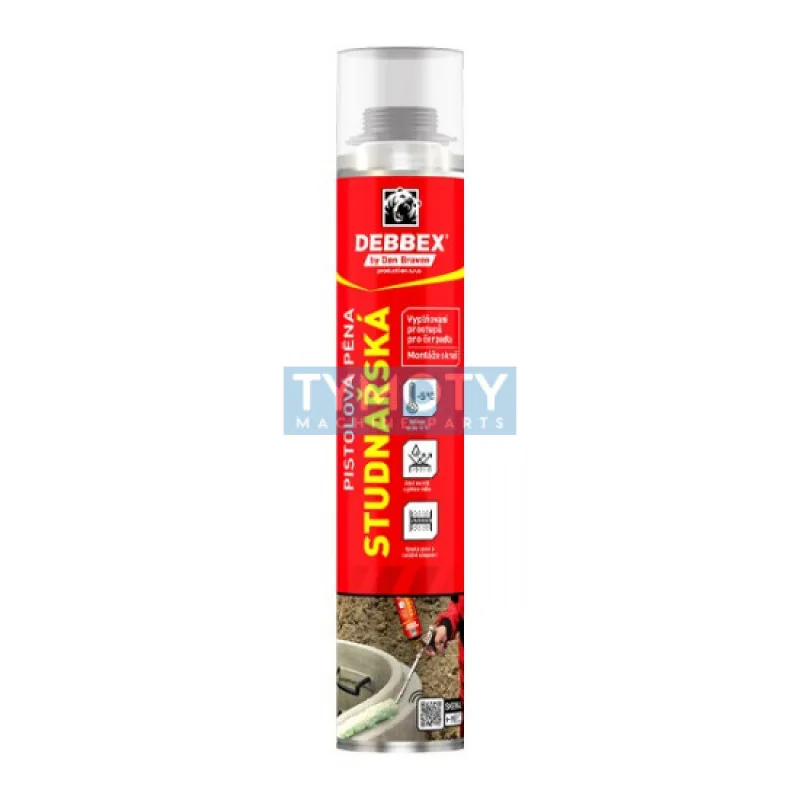 Debbex Studnárska pena - 750 ml svetlo žltá, pištoľová dóza