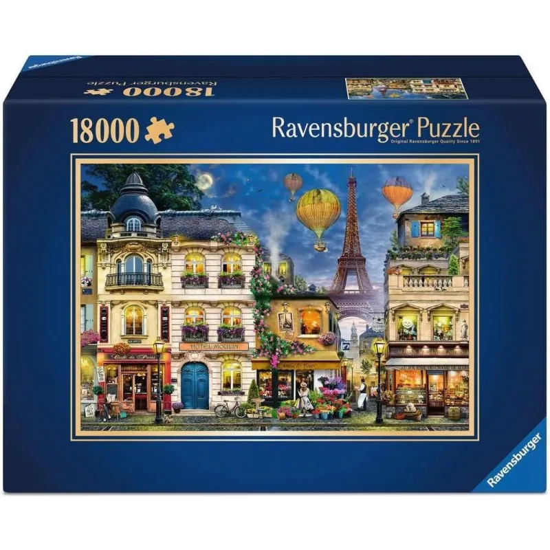 Ravensburger Puzzle Prechádzka nočným Parížom 18000 dielikov