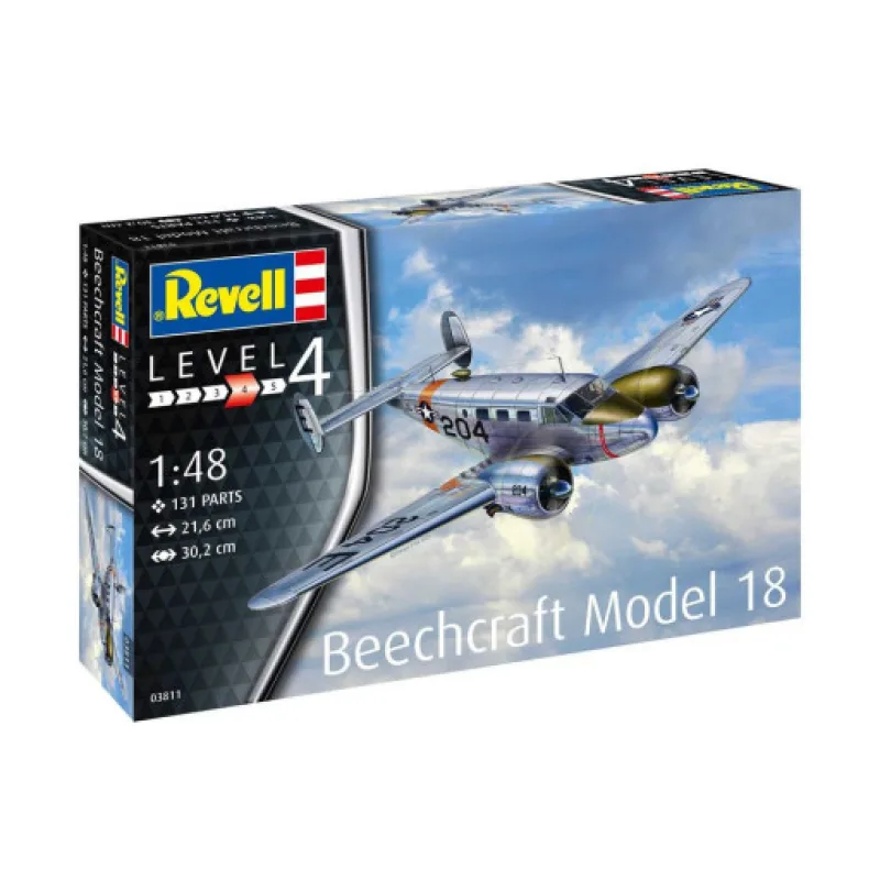 Revell Plastic ModelKit letadlo 03811 - Beechcraft Model 18 (1:48)