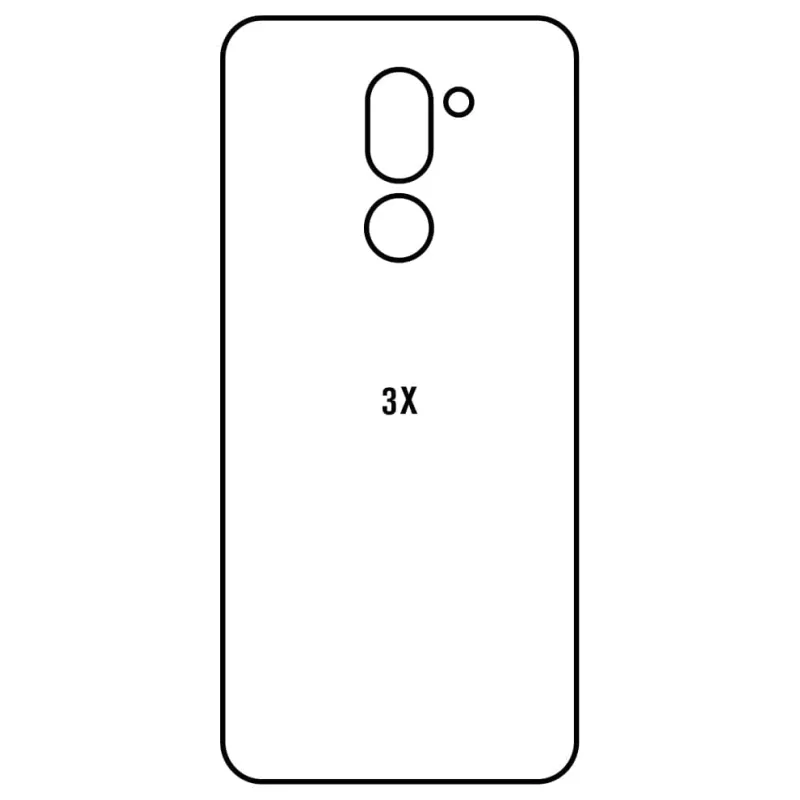 Sunshine Alcatel 3X 2018 Zadná Hydrogél ochranná fólia Strih: Zadná časť 1, Typ fólie: Číra