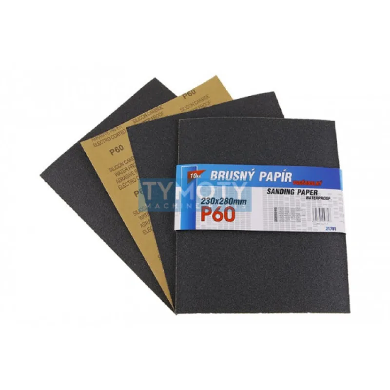 Papier brúsny 230x280mm P60 10ks Waterproof