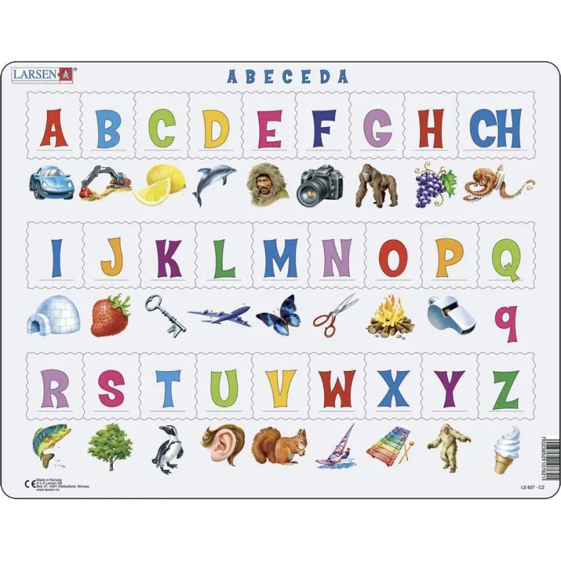 Deskové puzzle Larsen Obrázková abeceda 27 dílků