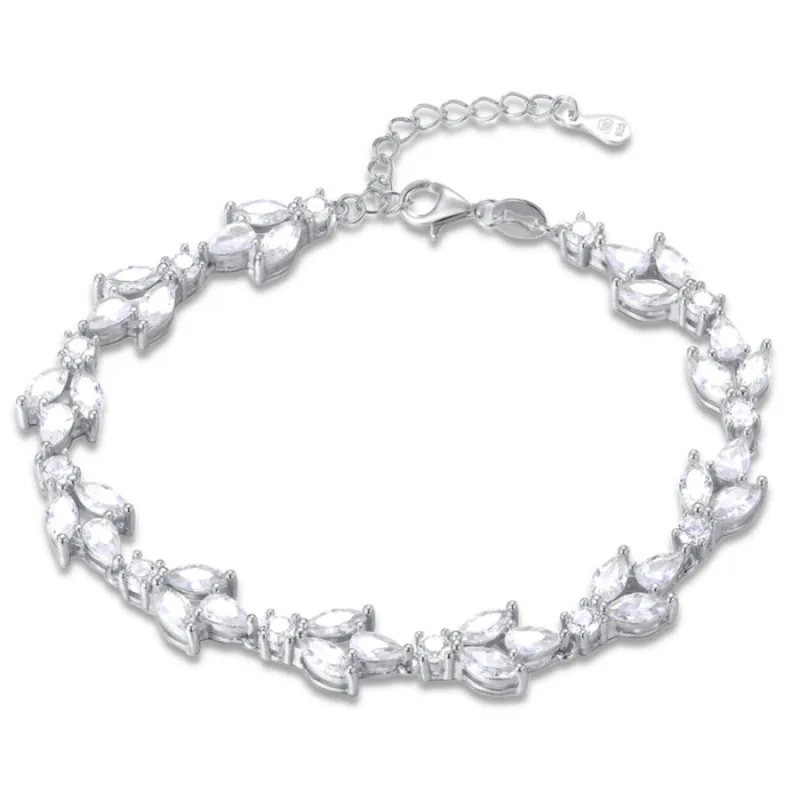 Luxusný strieborný náramok so zirkónmi Ag 925/1000 10,95g MINET JMAS0213SB17